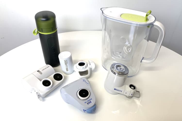 様々な種類の浄水器の写真