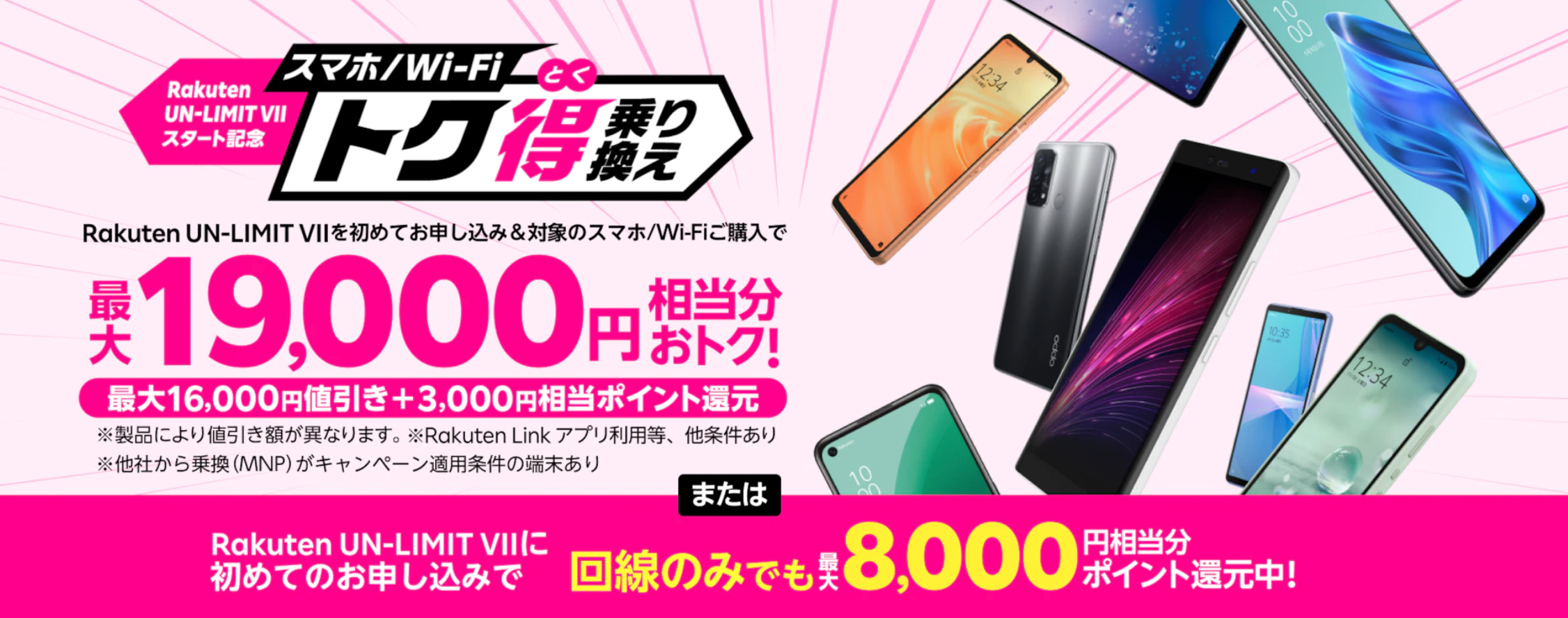 楽天モバイル　Android/Wi-Fi乗り換えキャンペーン