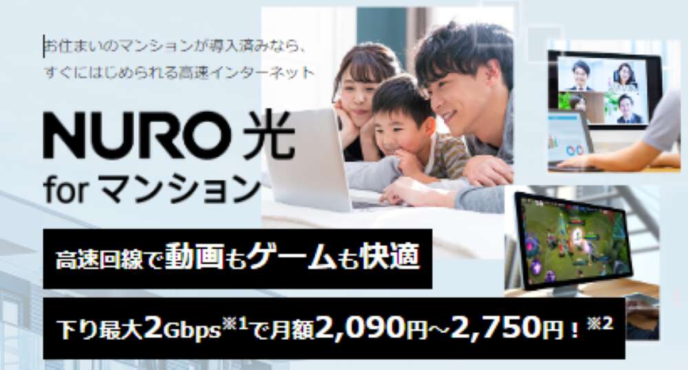 NURO光マンションはキャッシュバック25,000円